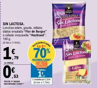 E.Leclerc Sin Lactosa Flor de Burgos Hochland 150g oferta
