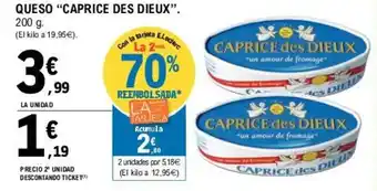 E.Leclerc Caprice Des Dieux Queso 200g oferta