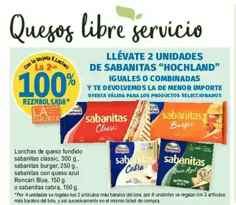 E.Leclerc Lonchas de queso fundido Sabanitas classic 300g oferta