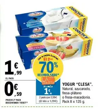 E.Leclerc Clesa Yogur 8 x 125g oferta
