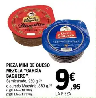 E.Leclerc García Baquero Pieza Mini De Queso Mezcla 930g oferta