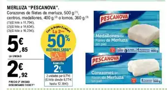 E.Leclerc Pescanova merluza 500g oferta