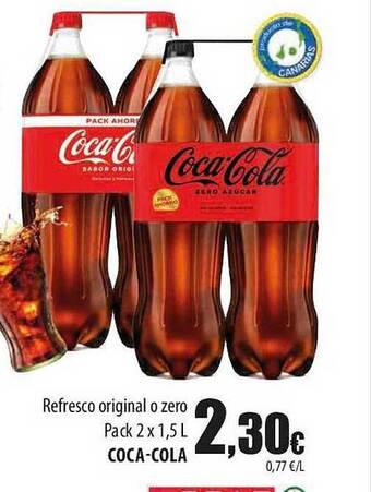 SPAR Lanzarote Refresco original o zero coca-cola oferta