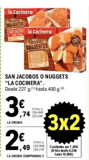 E.Leclerc La Cocinera San Jacobs O Nuggets 400g oferta