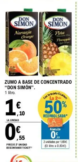E.Leclerc Don Simón Zumo A Base De Concentrado 1 litro oferta