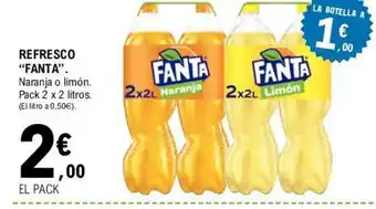 E.Leclerc Fanta Refresco 2 x 2 litros oferta