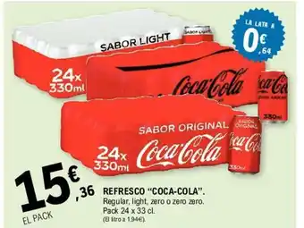 E.Leclerc Coca Cola refresco 24x33cl oferta