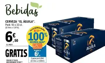 E.Leclerc "El Águila" Cerveza 10x33cl oferta