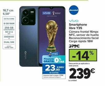 Carrefour Vivo smartphone libre y35 oferta
