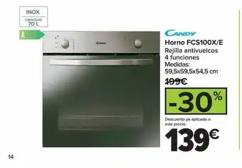 Carrefour Candy horno fcs100x-e oferta