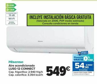 Carrefour Hisense aire acondicionado luso 12 connect oferta