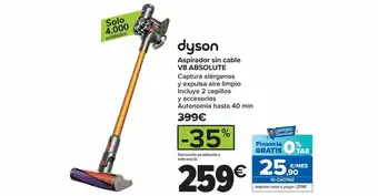 Carrefour Dyson aspirador sin cable v8 absolute oferta