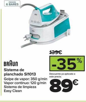 Carrefour Braun sistema de planchado si1013 oferta