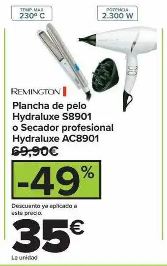 Carrefour Plancha de pelo hydraluxe s8901 o secador profesional hydraluxe ac8901 oferta