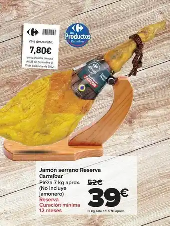 Carrefour Jamón serrrano reserva carrefour oferta