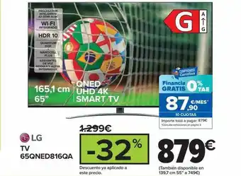 Carrefour Lg tv 65qned816qa oferta