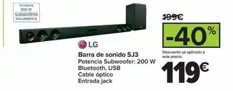 Carrefour Lg barra de sonido sj3 oferta