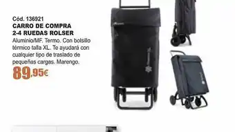 Ferrcash Carro de compra 2-4 ruedas rolser oferta