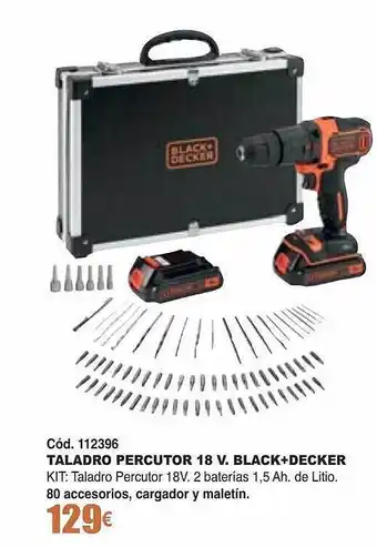 Taladro percutor 18v black+decker