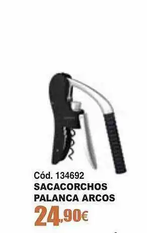 Sacacorchos palanca arcos