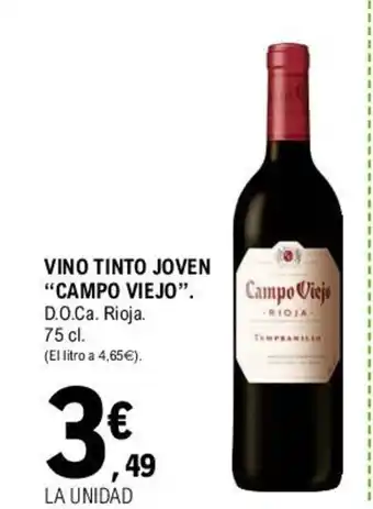 E.Leclerc "Campo Viejo" Vino Tinto Joven 75cl oferta