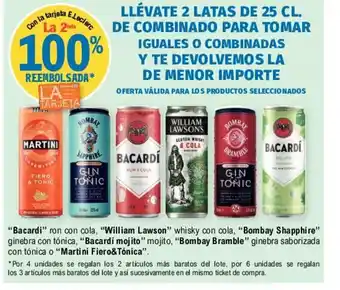 E.Leclerc "Bacardi", "William Lawson", "Bombay Shapphire", oferta