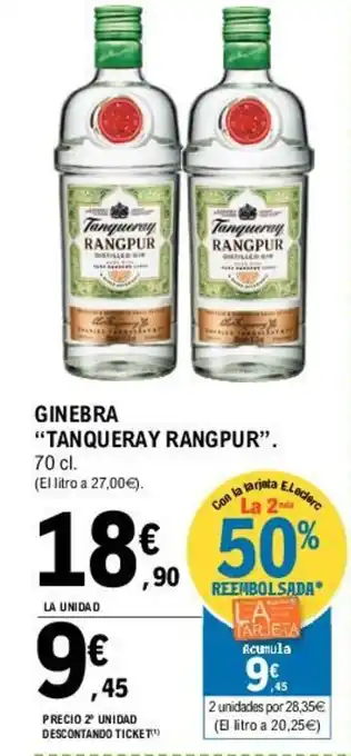 E.Leclerc "Tanqueray Rangpur" Ginebra 70cl oferta