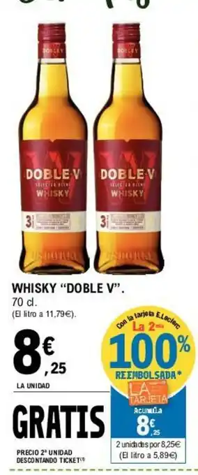 E.Leclerc "Doble V" Whisky 70cl oferta