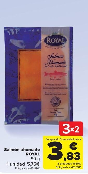 Carrefour Salmón ahumado royal oferta