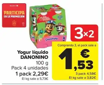 Carrefour Yogur líquido danonino oferta