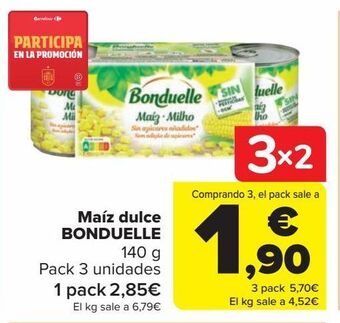 Carrefour Maíz dulce bonduelle oferta