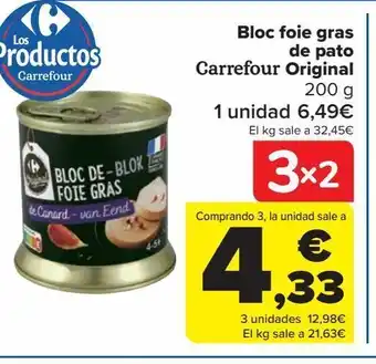 Carrefour Block foie gras de pato carrefour original oferta