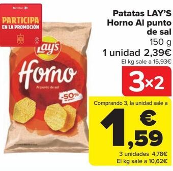 Carrefour Patatas lay's horno al punto de sal oferta
