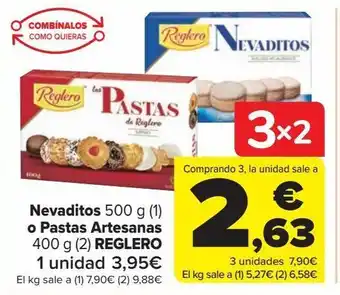 Carrefour Nevaditos o pastas artesanas reglero oferta