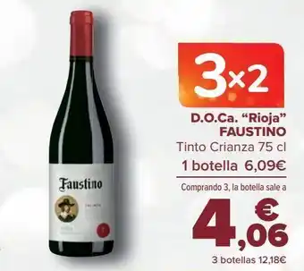 Carrefour D.o.ca ''rioja'' faustino tinto crianza oferta
