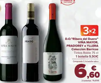 Carrefour D.o. ''ribera del duero'' viña mayor, pradorey o yllera colección barricas oferta