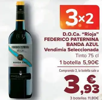 Carrefour D.o.ca ''rioja'' federico paternica banda azul vendimia seleccionada oferta