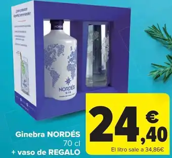 Carrefour Ginebra nordés + vaso de regalo oferta