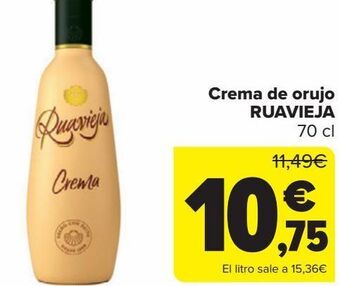 Carrefour Crema de orujo ruavieja oferta