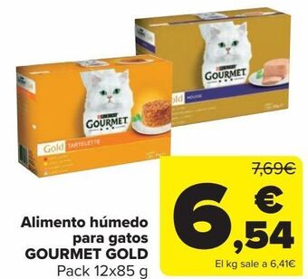 Carrefour Alimento húmedo para gatos gourmet gold oferta