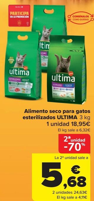 Carrefour Alimento seco para gatos esterilizados ultima oferta
