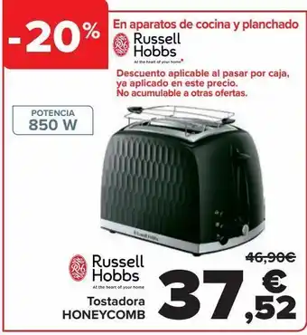 Carrefour Tostadora honeycomb russel hobbs oferta