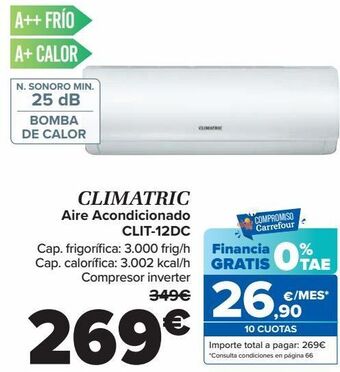 Carrefour Climatric aire acondicionado clit-12dc oferta