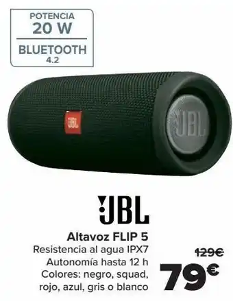 Carrefour Jbl altavoz flip 5 oferta