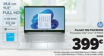 Carrefour Portátil 15s-fq2183ns oferta