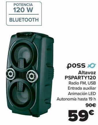 Carrefour Poss altavoz psparty120 oferta