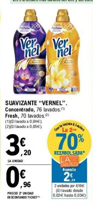 E.Leclerc "Vernel" Suavizante oferta