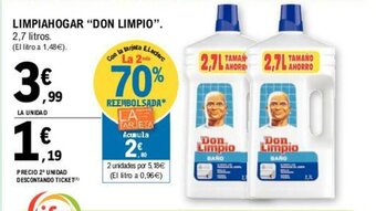 E.Leclerc "Don Limpio" Limpiahogar 2,7 litros oferta