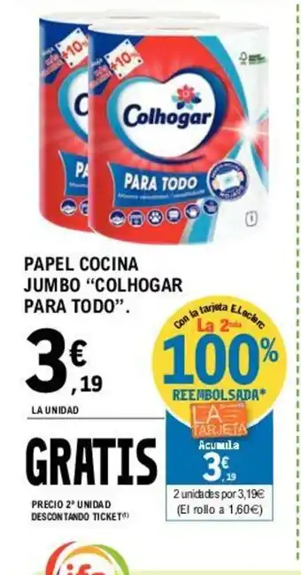 E.Leclerc "Colhogar Para Todo" Papel Cocina Jumbo oferta
