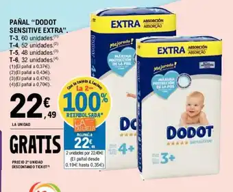 E.Leclerc "Dodot Sensitive Extra" Pañal oferta